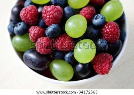 bowl full of delicious berry fruits - fruits and vegetables