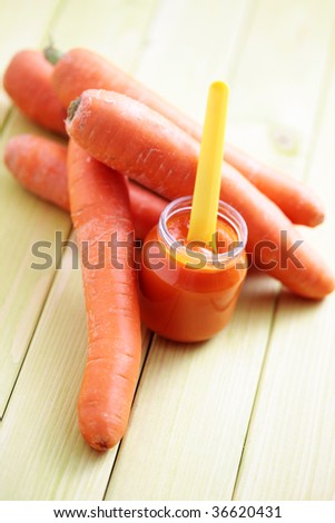 jar with carrot of baby food - food and drink