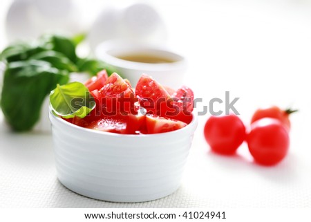 bowl of fresh cherry tomatoes salad - food and drink
