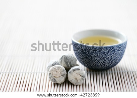 cup od green tea - tea time