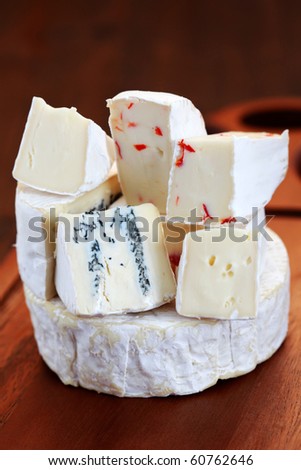 stack of fresh delicious cheese - food and drink