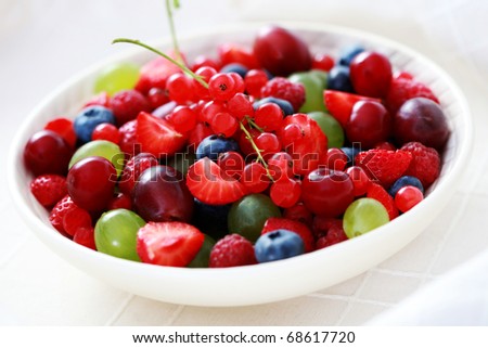 bowl of various berry fruits - fruits and vegetables
