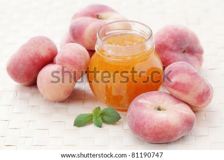 homemade peaches marmalade - goods in jars
