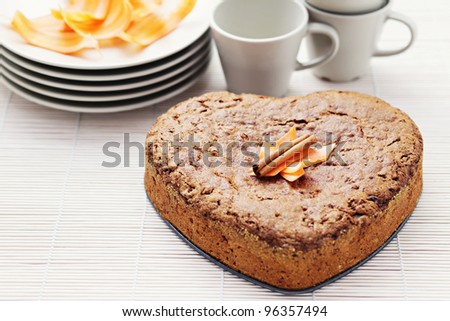 carrot cake with dry cranberries and cinnamon - sweet food