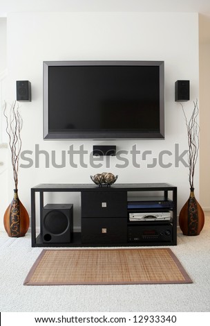 Living Room Theater on Home Theater In Living Room Stock Photo 12933340   Shutterstock