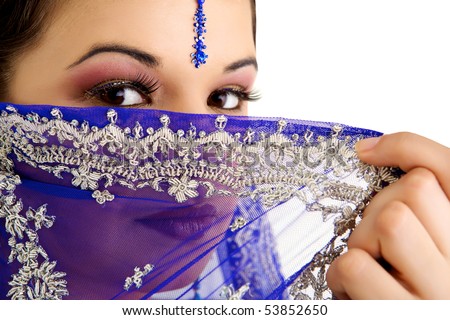 женщина / мужчина - Страница 24 Stock-photo-indian-woman-with-a-beautiful-blue-sari-53852650