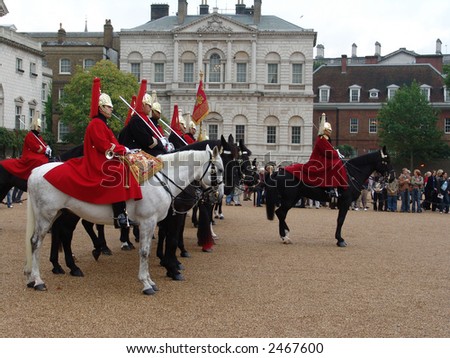 Horseguard ceremony at St. James Palace, London