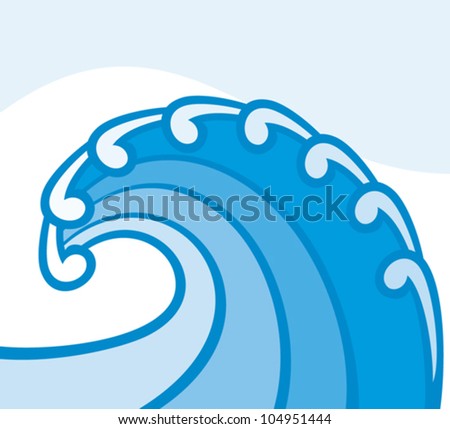 Sea Or Ocean Wave Stock Vector Illustration 104951444 : Shutterstock