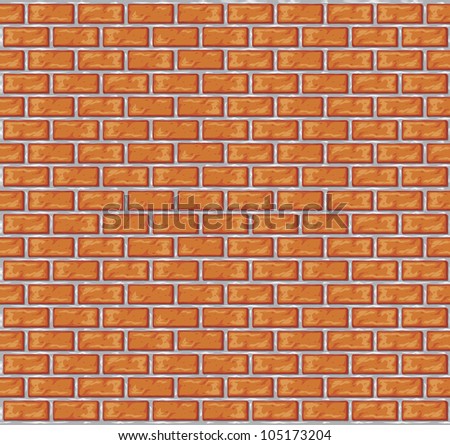 brick wall background (orange bricks background)