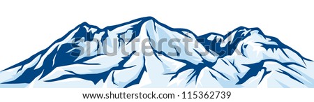 illustration of mountain landscape snowy mountain range illustration of mountain landscape snowy mountain range