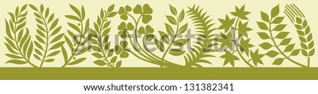 collection of leaf silhouettes - collection leaves (leaf design)