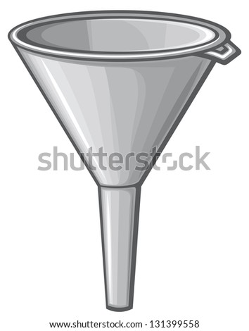 illustration of funnel (plastic funnel for domestic use, plastic funnel for transferring liquid)