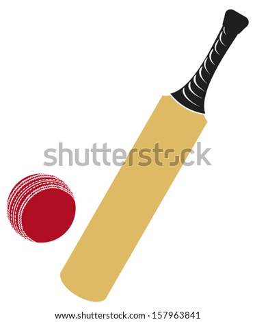 cricket bat and cricket ball