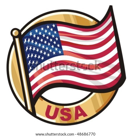 american flag badge