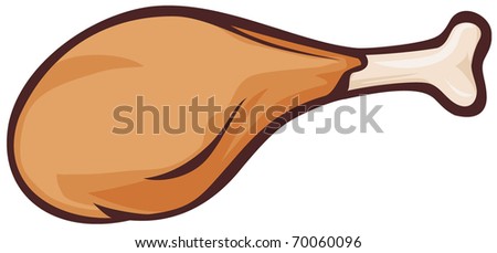 Fried Chicken Stock Vector Illustration 70060096 : Shutterstock