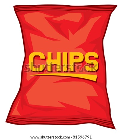 Potato Chips Bag Stock Vector Illustration 81596791 : Shutterstock