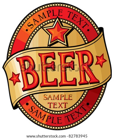 beer label vector