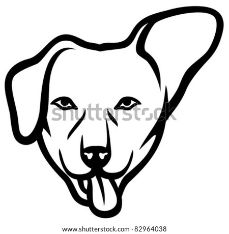Dog Face Stock Vector Illustration 82964038 : Shutterstock