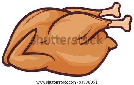 Cartoon Roasted Chicken