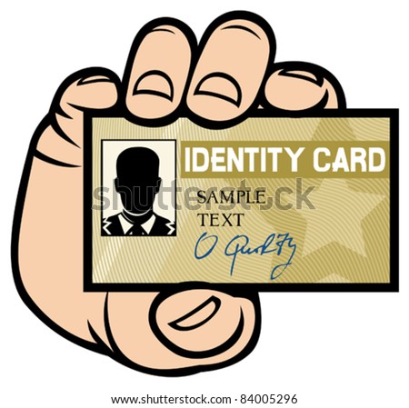 hand holding ID card