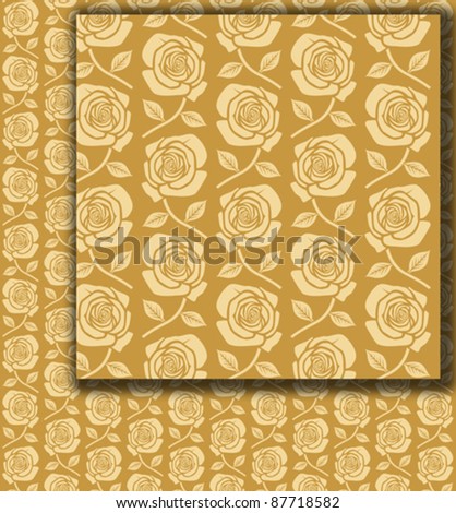 Seamless vintage flower rose pattern (Roses Background)