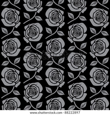 Seamless vintage flower rose pattern (Roses Background)