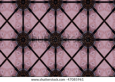 Rusty metal kaleidoscope effect background