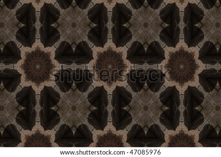 wood texture kaleidoscope effect