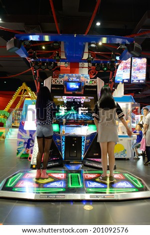 SHENZHEN, CHINA-APRIL 13: game club interior on April 13, 2014 in Shenzhen, China. ShenZhen is regarded as one of the most successful Special Economic Zones.