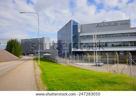HELSINKI - SEP 03: area near the airport on September 03, 2014 in Helsinki, Finland. Helsinki Airport  is the main international airport of the Helsinki metropolitan region and the whole of Finland