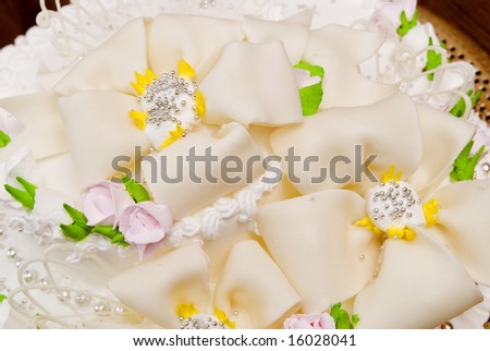 close up of white cake
