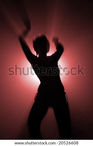 silhouette of dancing woman