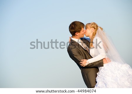backgrounds for wedding cards. stock photo : kissing wedding
