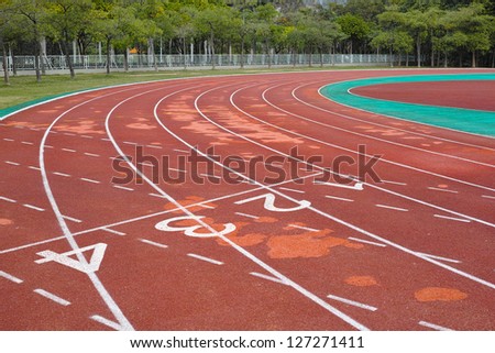 empty running track