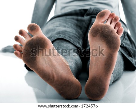 Funny dirty feet