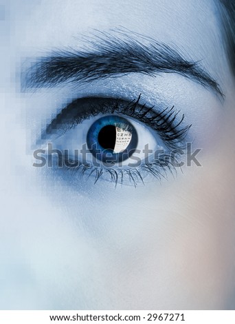Picture of a female eye manipulated on PS.