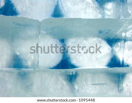 Ice blocks of an ice wall