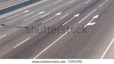 Arrow marks on a road
