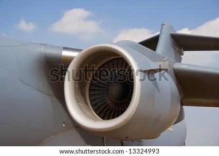 A turbine engine of an american war plane