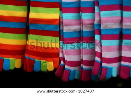 colorful striped socks