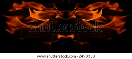 Strange abstract flame figure