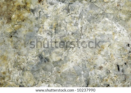 the quartz texture in a rock