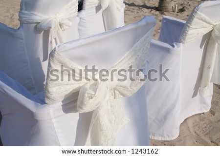stock photo Elegant wedding chairs