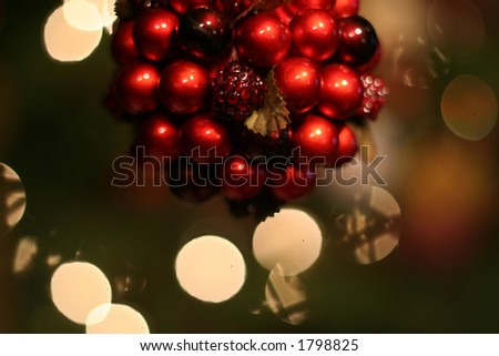 mistletoe kissing ball at christmas