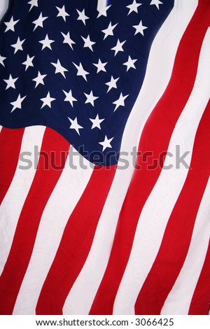 American flag background in red, white and blue
