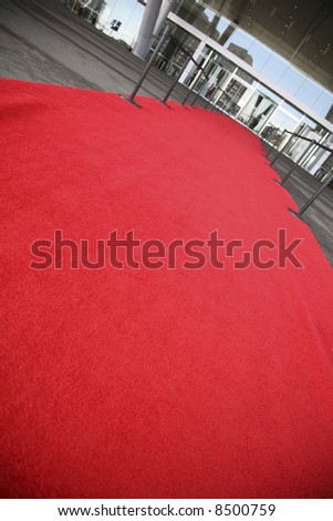Red carpet entrance for the rich and famous