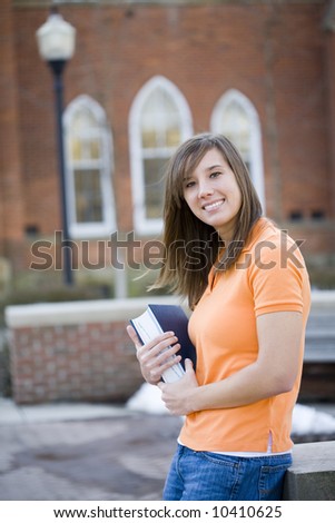 College student on campus