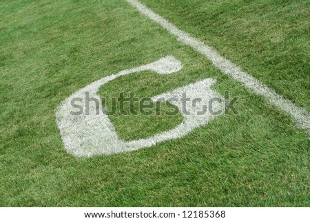 Goal line on a football field