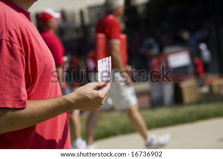 Ohio State football ticket for sale by a scalper