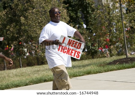 Columbus, Ohio-August 28, 2008:  Ticket scalpers were busy at the Ohio State football opener